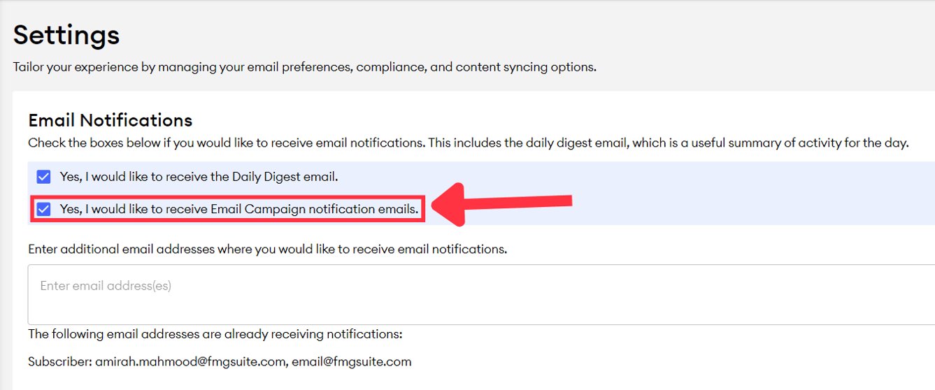Email Notifications