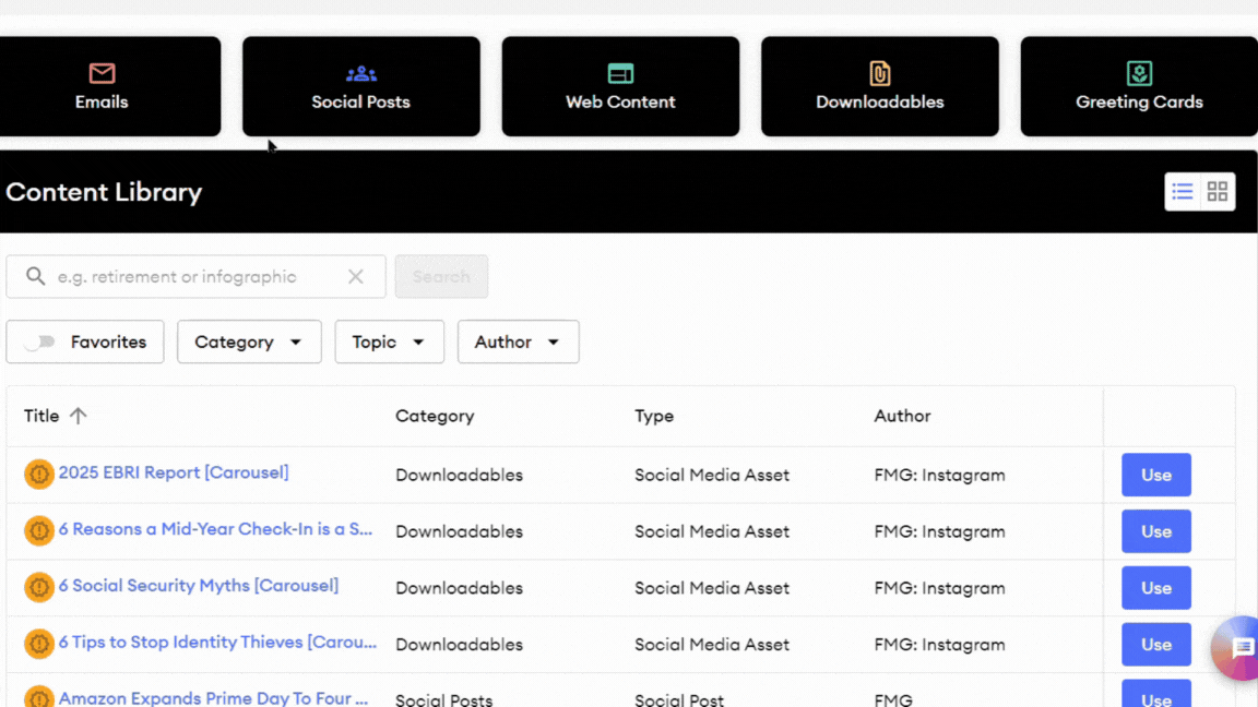 CategoryContentLibrary