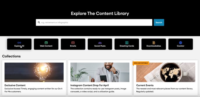 FMG _ Content Library Landing Page