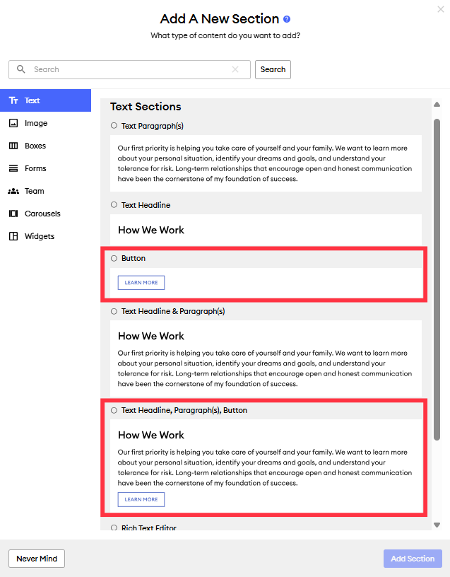 WebsiteButtonOptions