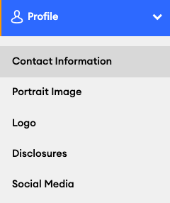 Profile Contact Information